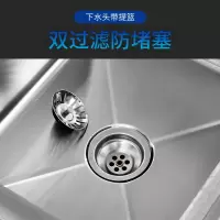 商用水槽不锈钢水槽带支架双槽水池三池食堂洗菜盆洗碗槽厨房双槽