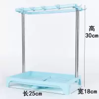 厨房水槽沥水抹布架子清洁球海绵收纳置物架水池沥水架洗碗布挂架|[蓝色]大号款25*18*30cm