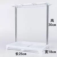 厨房水槽沥水抹布架子清洁球海绵收纳置物架水池沥水架洗碗布挂架|[白色]大号款25*18*30cm