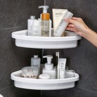 吸盘式三角置物架卫生间免打孔吸壁式墙角浴室壁挂收纳架子三角架