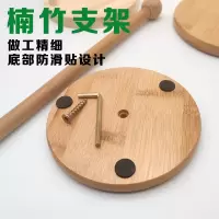 懒人抹布木支架厨房纸巾架免打孔创意无痕卷纸架楠竹抹布收纳架子