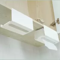 厨房纸巾架免打孔铁艺用纸架家用餐巾纸创意挂架橱柜门抽纸盒壁挂