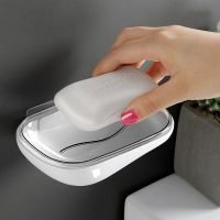 强力吸盘肥皂盒 浴室创意沥水单层香皂盒 壁挂简约时尚皂盒