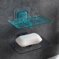 强力粘贴无痕水晶皂盒卫生间免打孔沥水肥皂盒浴室壁挂式香皂盒