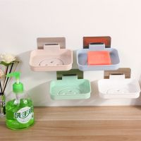 无痕肥皂盒浴室沥水免打孔香皂盒卫生间创意学生可爱置物架壁挂盒