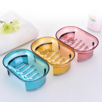 浴室防滑肥皂盒欧式透明沥水高脚香皂盒创意无盖简约家用防水皂盒