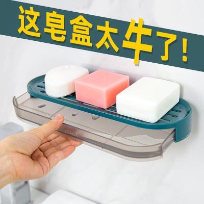 免打孔香皂盒卫生间肥皂架大号壁挂式肥皂盒粘贴吸盘卫生间香皂架