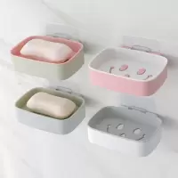 肥皂盒免打孔粘贴型香皂盒沥水强力无痕贴强力粘的牢