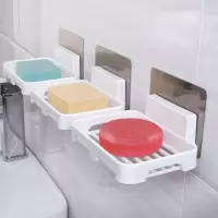 高品质香皂盒子卫生间置物架免打孔沥水架肥皂盒滤水双层香皂盒子