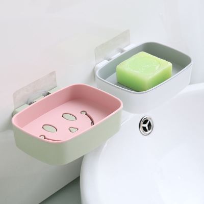 肥皂盒吸盘壁挂式卫生间免打孔黏贴皂盒架个性创意沥水笑脸香皂盒