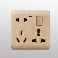 86型一开八孔多功能插座面板16a三插十孔开关插座家用厂家直销