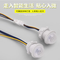 小型一体化 红外人体感应开关模块嵌入式光控延时小功率110v-220v