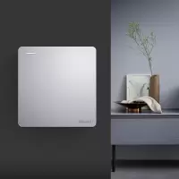 开关插座面板家用usb五孔带开关单双控北欧工业风开关821银