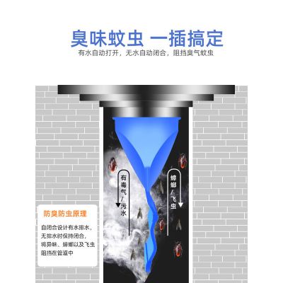 地漏防臭器卫生间下水道管硅胶芯防虫防反味盖内芯浴室密封圈神器