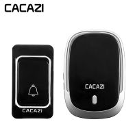 门铃无线家用 大音量不用电池门铃免打孔无线门铃老人呼叫器防水|黑色 二拖二