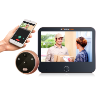 零距离智能wifi电子猫眼摄像头无线可视门铃家用远程监控|WIFI升级猫眼+32G(功能增强版