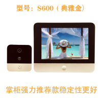 智能电子可视门铃猫眼家用防盗门镜摄像头无线wifi手机远程监控|S600典雅金[功能升级版] 不带内存卡