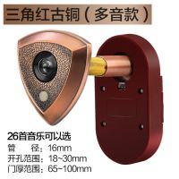 防盗猫眼门镜家用高清防撬老式大门上普通带后盖可视酒店猫眼通用|多音红古铜16mm65-100mm