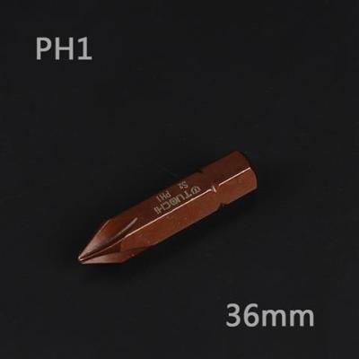 工业级s2合金钢 十字一字冲击批头 8mm撞批批头撞批冲击螺丝刀|36mm[PH1]十字S2