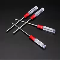螺丝刀小开刀 缝纫机配件维修工具 一字十字平口螺丝批薄刀口精钢|水晶柄十字2把