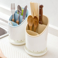 水槽沥水篮三角厨房可挂式蔬菜水果皮垃圾过滤海绵塑料漏水收纳筐|筷子筒米色