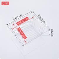 厨房水槽沥水篮不锈钢过滤筐水池汲水架餐具盆框蓝网洗碗水网漏水|小号内径[24.5*26.5]外径[28*30]