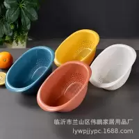 双层旋转沥水篮洗菜神器厨房家用洗菜盆沥水盆洗水果盘淘米盆|淘米篮颜色随机一个可备注留言颜色
