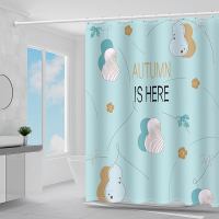 防水防霉浴室浴帘免打孔伸缩浴帘杆套装防水布帘隔断帘卫生间窗帘|葫芦 单帘宽120*高180+环+绑带