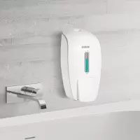 酒店卫生间厨房水槽洗洁精洗手液按压瓶盒墙壁挂式皂液器家用|PL-151051白色(送胶)