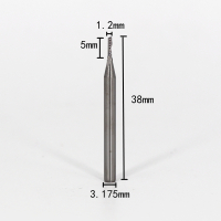 3.175/4mm5a级单刃螺旋铣刀亚克力pvc切割刀具电脑雕刻机刀头|3.175mm*1.2*5*38(10支)