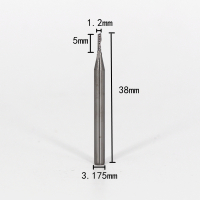 3.175/4mm5a级单刃螺旋铣刀亚克力pvc切割刀具电脑雕刻机刀头|3.175mm*1.2*5*38(10支)
