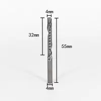 3.175/4mm5a级单刃螺旋铣刀亚克力pvc切割刀具电脑雕刻机刀头|4mm*32*55（10支）