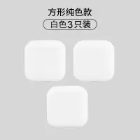免打孔门吸硅胶门碰防撞门挡门阻器门碰卫生间门顶防盗门家用缓冲|[方纯色3只装]白色 其他