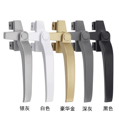 不锈钢窗户拉手实心把手七字锁下悬窗外开窗把手转动执手窗户锁扣