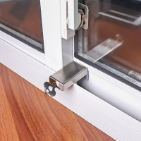 窗户锁扣铝合金门窗纱窗儿童防护塑钢平移推拉安全防盗器限位器|加厚安全窗锁[2个]