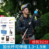 电动剪刀果树充电式电动修枝剪园林修剪机电剪子强力粗树枝剪枝机|有线3公分电动修枝剪+加长杆工作8-10小时