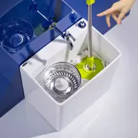 双驱动拖把池阳台陶瓷拖布池旋转卫生间家用落地式槽洗自动地拖盆