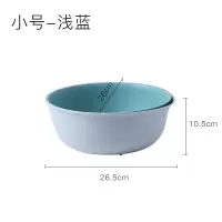 家用双层塑料沥水篮洗菜盆洗水果蔬菜篮子厨房多功能密孔多用篮|小号-浅蓝