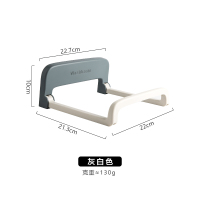 双层塑料沥水篮厨房洗菜筐淘米篮水果盆水果盘收纳篮洗菜盆|灰白色沥水篮架