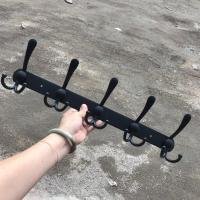 免打孔衣钩排钩黑色挂钩门后客厅衣帽钩墙壁卫生间挂衣钩衣柜挂钩