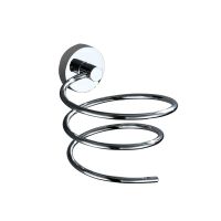 太空铝免打孔吹风机架 浴室置物架壁挂架卫生间收纳厕所风筒架|201不锈钢吹风-圆底 免打孔