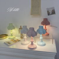 复古小夜灯学生宿舍桌面台灯usb充电式卧室ins少女床头灯装饰摆件