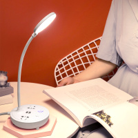 多功能usb台灯插座创意自然光学生护眼书桌无频闪学习专用阅读灯智能插电办公家用卧室床头婴儿喂奶小夜灯
