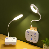 墙壁卧室台灯床头灯儿童家用插座转换器小台灯书桌学习专用大学生宿舍网红小夜灯婴儿喂奶护眼插电睡眠灯