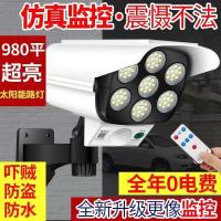 仿真监控太阳能灯灯防贼家用超亮人体感应新农村路灯壁灯
