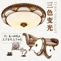 欧式吸顶灯卧室客厅阳台过道玄关温馨简欧圆形遥控主卧灯具