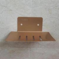 浴室加厚不锈钢肥皂盒304卫生间肥皂盒免打孔沥水肥皂架壁挂式|加厚304不锈钢肥皂架(土豪金) 1个装