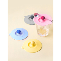 圆形硅胶杯盖通用陶瓷杯子盖子单卖玻璃水杯茶杯配件防尘马克杯盖