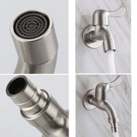 304不锈钢洗衣机加长水4分特长长拖把池水池入墙式单冷水嘴