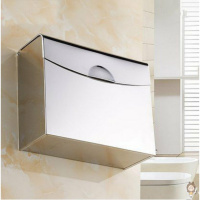 卷纸免打孔卫生间置物架纸盒纸巾盒草纸箱放装马桶不锈钢卷纸盒